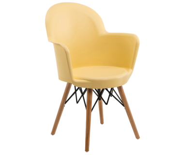 Кресло Tilia Gora-V ножки буковые желтое