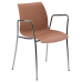 Кресло Tilia Laser ножки хромированные светло коричневое