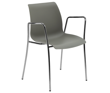 Кресло Tilia Laser ножки хромированные серый цемент