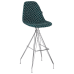 Стул барный Tilia Eos-X сиденье с тканью, ножки металлические хромированные ARTCLASS 808