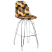 Стул барный Tilia Eos-M сиденье с тканью, ножки металлические хромированные SIESTA 301