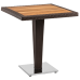 Стол Tilia Antares 70x70 см столешница ироко, база хромированная венге