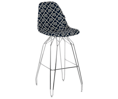Стул барный Tilia Eos-M сиденье с тканью, ножки металлические хромированные ARTCLASS 805