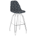 Стул барный Tilia Eos-M сиденье с тканью, ножки металлические хромированные ARTCLASS 805