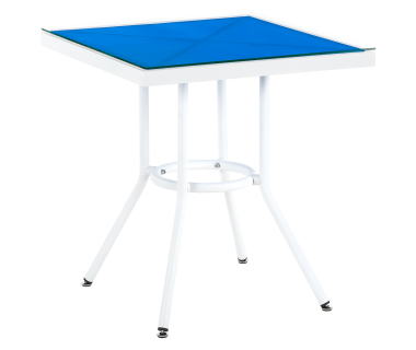 Стол Tilia Kobe 60x60 см столешница из стекла белый - голубой