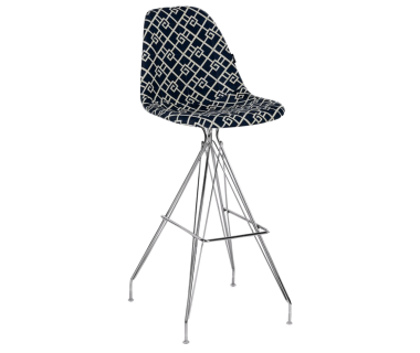 Стул барный Tilia Eos-X сиденье с тканью, ножки металлические хромированные ARTCLASS 805