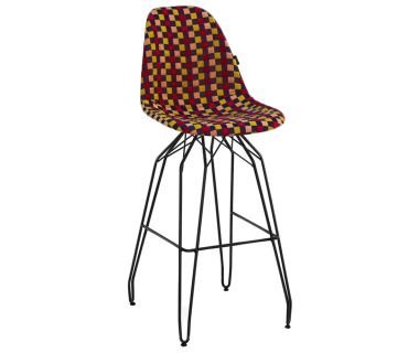 Стул барный Tilia Eos-M сиденье с тканью, ножки металлические крашеные ARTNUVO 46904 - V6