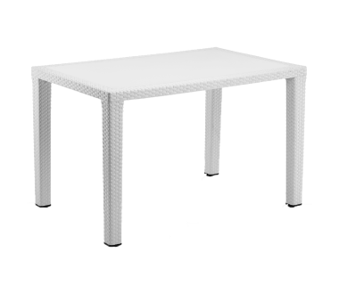 Стол Tilia Antares 80x120 см столешница из стекла, ножки пластиковые белая слоновая кость