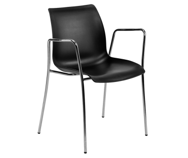 Кресло Tilia Laser ножки хромированные черное