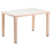 Стол Tilia Antares 80x120 см столешница из стекла, ножки пластиковые кремовый