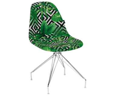Стул Tilia Eos-X сиденье с тканью, ножки металлические хромированные VOKATO