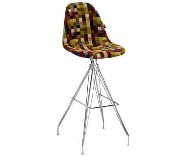 Стул барный Tilia Eos-X сиденье с тканью, ножки металлические хромированные COLOURBOX 7701