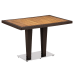 Стол Tilia Antares 80x120 см столешница ироко, база хромированная венге