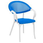 Кресло Tilia Flash-N белая слоновая кость - синий