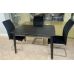 TM-76 раскладной стол, черный оникс керамика 120 (+30) * 80 * 75 см VETRO