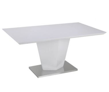 Стол стеклянный TM-77 белый 160*90*76 см