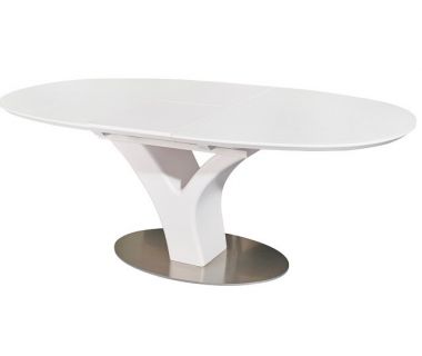 Раскладной стол TML-512 белый сатин 160(+40)*95*76 см
