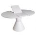 Раскладной круглый стол TML-651 белый матовый 105 (+40) * 105 * 76 см