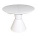 Раскладной круглый стол TML-651 белый матовый 105 (+40) * 105 * 76 см