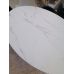 Стол круглый стеклянный TML-655 белый мрамор 120 см