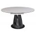 Раскладной круглый стол TML-830 белый мрамор, керамика 90 (+45) * 135 * 76 см