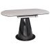 Раскладной круглый стол TML-830 белый мрамор, керамика 90 (+45) * 135 * 76 см