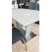 Раскладной стол стеклянный матовый TMM-51 серый 140 (+40)*80*76 см