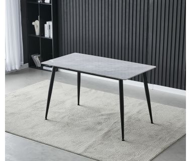 Обеденный керамический стол TM-100 ребекка грей+черный