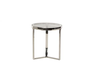 Кофейный стол CB-2 прозрачный + серебро