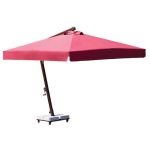 Зонт профессиональный Umbrella House 300x300 см BANANA CLASSIC красный, коричневая рама 2933 OLEFINE 2933 мрамор база (160 кг) WITH FLAPS