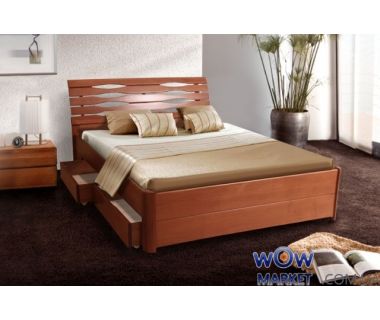 Кровать двуспальная Мария Люкс с ящиками 160х200см Микс-Мебель
