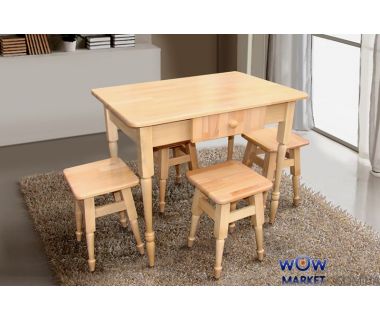 Комплект кухонный стол и 4 табурета Микс-Мебель
